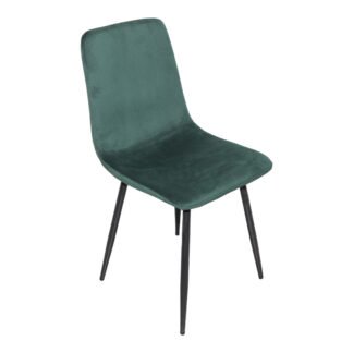 Καρέκλα Grato pakoworld ύφασμα κυπαρισσί-πόδι μαύρο μεταλλικό 45.5x53.5x88.5εκ