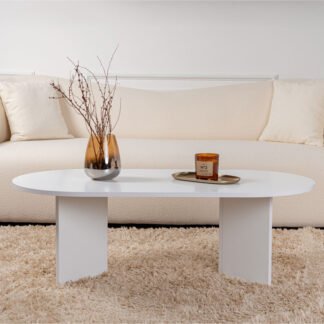 Τραπέζι σαλονιού Tabletod pakoworld σε λευκή απόχρωση 119x60x40εκ