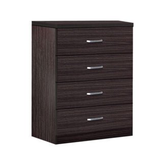 Συρταριέρα Killian pakoworld με 4 συρτάρια wenge 80x40x80εκ