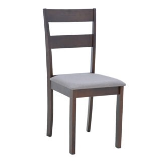 Καρέκλα Dallan pakoworld rubberwood σε καρυδί απόχρωση 40x47.5x89εκ