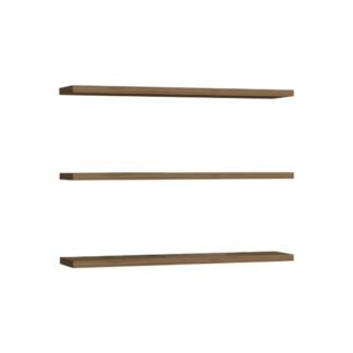 Ραφιέρα τοίχου Edna pakoworld μελαμίνη σε καρυδί απόχρωση 60x14.5x1.8εκ