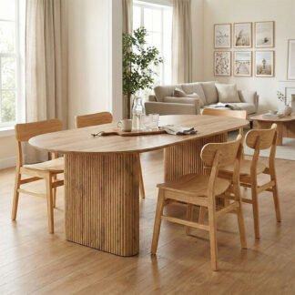 Τραπέζι Nembou pakoworld mdf σε oak απόχρωση 210x100x76εκ