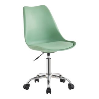 Καρέκλα γραφείου Gaston II pakoworld μέντα pp-pu 48x57x77-90εκ