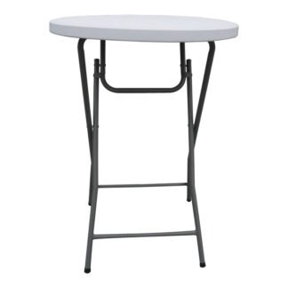 Τραπέζι μπαρ catering Event pakoworld πτυσσόμενο λευκό Φ81x110εκ