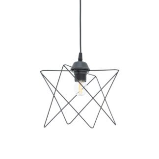 Φωτιστικό οροφής Langit pakoworld Ε27 μέταλλο μάυρο 18x18x65εκ