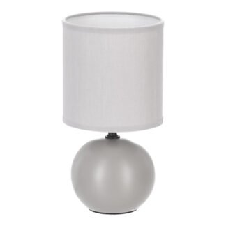 Επιτραπέζιο φωτιστικό PWL-1210 pakoworld Ε14 κεραμικό σε γκρι απόχρωση Φ13x25εκ