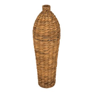 Βάζο Velout pakoworld από υάκινθο σε φυσική απόχρωση Φ18x57εκ