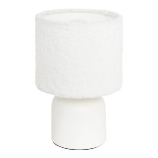 Επιτραπέζιο φωτιστικό Jela pakoworld σε λευκή απόχρωση Φ14x22εκ