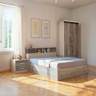 Φοιτητικό πακέτο επίπλων κρεβατοκάμαρας Cloud pakoworld σετ 3τεμ