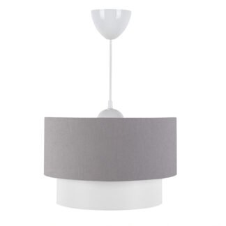 Φωτιστικό οροφής μονόφωτο PWL-1087 pakoworld Ε27 λευκό-γκρι Φ30x20εκ