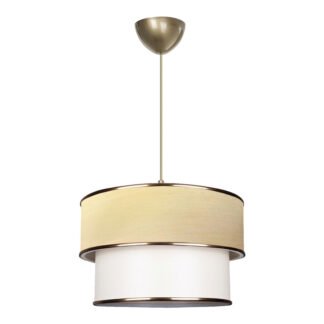 Φωτιστικό οροφής μονόφωτο PWL-1089 pakoworld Ε27 εκρού-χρυσό Φ30x20εκ