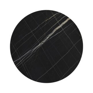 Επιφάνεια τραπεζιού Relian pakoworld HPL μαύρο όψη μαρμάρου Φ60εκ πάχους 12mm