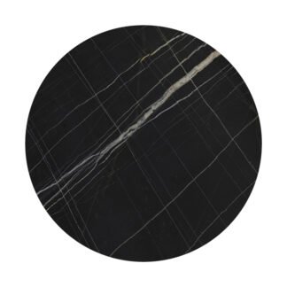 Επιφάνεια τραπεζιού Relian pakoworld HPL μαύρο όψη μαρμάρου Φ69εκ πάχους 12mm