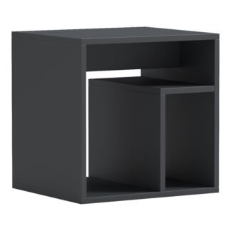 Βοηθητικό τραπέζι Doublo pakoworld ανθρακί 40x35x40εκ
