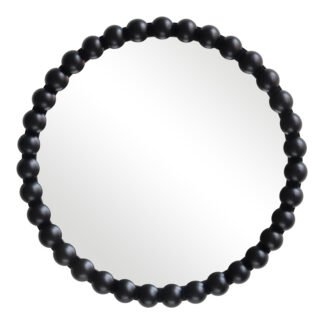 Καθρέπτης Specio pakoworld ξύλο σε μαύρη απόχρωση Φ60x4.5εκ