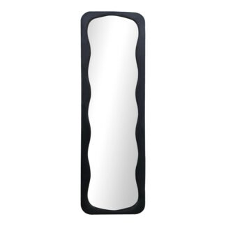 Καθρέπτης δαπέδου Lezour pakoworld βελούδο σε μαύρη απόχρωση 50x5x170εκ