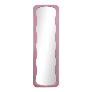 Καθρέπτης δαπέδου Lezour pakoworld βελούδο σε σάπιο μήλο απόχρωση 50x5x170εκ