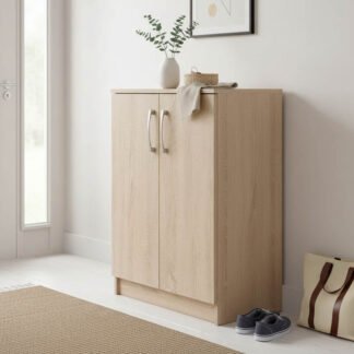 Παπουτσοθήκη-ντουλάπι Shordo pakoworld μελαμίνη σε φυσικό χρώμα 60x40.5x80εκ