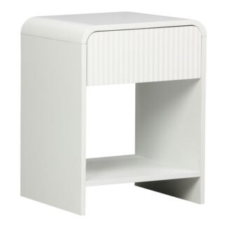 Κομοδίνο Lemperto pakoworld MDF σε λευκή απόχρωση 40x40x53εκ