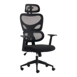 Καρέκλα γραφείου διευθυντή Cadrey pakoworld mesh μαύρο 67x64x120-128εκ