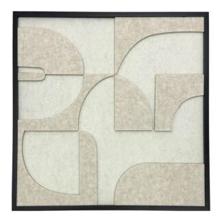 Πίνακας με πλαίσιο Jeire pakoworld λευκό 62x2.5x62εκ