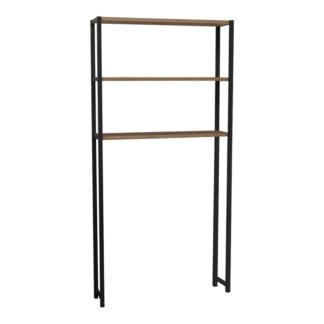 Έπιπλο πλυντηρίου Bothy pakoworld oak μελαμίνης-μαύρο μέταλλο 73x22x150εκ