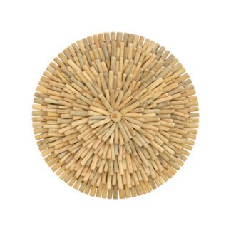 Διακοσμητικό τοίχου Decofy Inart drift ξύλο σε φυσική απόχρωση Φ60x5εκ