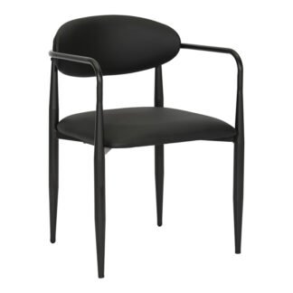 Πολυθρόνα Kalone pakoworld pu σε μαύρη απόχρωση 56x55x78εκ