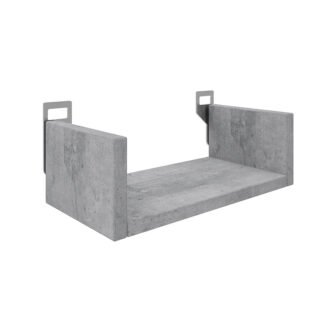 Ραφιέρα τοίχου Derva pakoworld σε cement γκρι απόχρωση 30x15x10cm