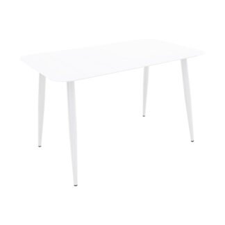 Τραπέζι Vista pakoworld αλουμίνιο σε λευκή απόχρωση 120x70x72εκ