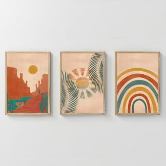 Πίνακας Delea pakoworld τρίπτυχος με ψηφιακή εκτύπωση και πλαίσιο 33x1.5x48εκ