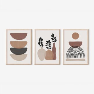 Πίνακας Yenia pakoworld τρίπτυχος με ψηφιακή εκτύπωση και πλαίσιο 33x1.5x48εκ