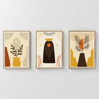 Πίνακας Caelo pakoworld τρίπτυχος με ψηφιακή εκτύπωση και πλαίσιο 33x1.5x48εκ