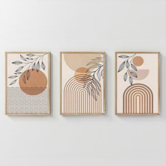 Πίνακας Zephra pakoworld τρίπτυχος με ψηφιακή εκτύπωση και πλαίσιο 33x1.5x48εκ