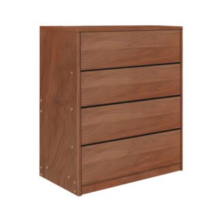 Συρταριέρα Kuanger pakoworld mdf σε καρυδί απόχρωση 80x40x89εκ
