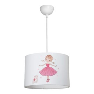 Παιδικό φωτιστικό οροφής Ballerina pakoworld led E27 πολύχρωμο PVC Φ30x20εκ