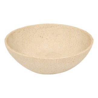 Διακοσμητικό μπωλ Serio pakoworld polyresin μπεζ Φ24.5x7.5εκ