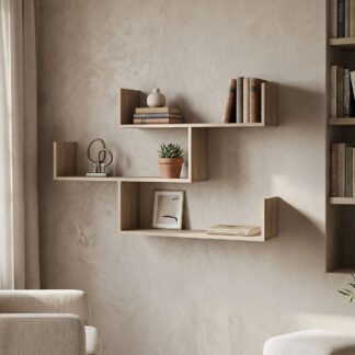 Ραφιέρα τοίχου Tiber pakoworld sonoma 120x22x67εκ