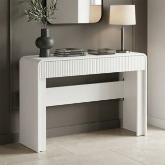 Κονσόλα Zeplen pakoworld λευκό mdf 110x38x75εκ