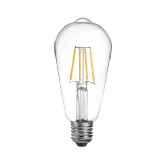 Λαμπτήρας LED ST64 Bulb pakoworld 4W 3000K E27 2700K clear