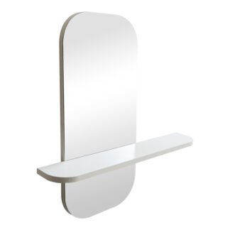 Καθρέπτης Lunaria pakoworld λευκό MDF 60x11.5x60εκ