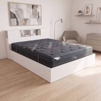 Κρεβάτι με στρώμα Olympus Resty pakoworld λευκό 160x200εκ